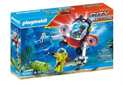 PLAYMOBIL CITY ACTION - AGENTS DE FONDS MARINS AVEC CLOCHE DE PLONGÉE #70142